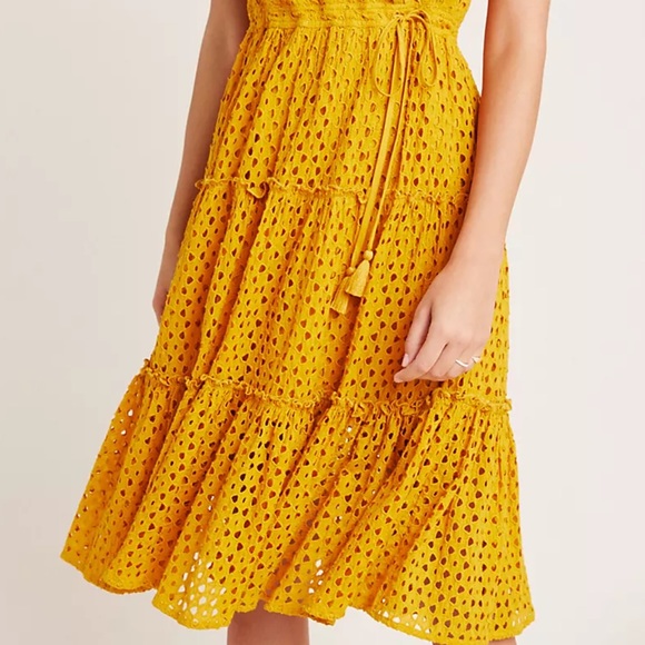 Anthropologie Frye Nuri Eyelet Wrap Dress - Picture 8 of 8